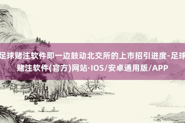 足球赌注软件即一边鼓动北交所的上市招引进度-足球赌注软件(官方)网站·IOS/安卓通用版/APP