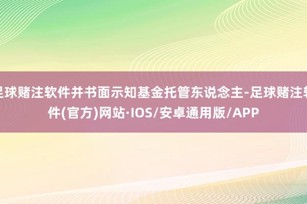 足球赌注软件并书面示知基金托管东说念主-足球赌注软件(官方)网站·IOS/安卓通用版/APP