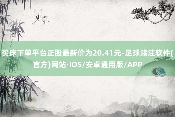 买球下单平台正股最新价为20.41元-足球赌注软件(官方)网站·IOS/安卓通用版/APP