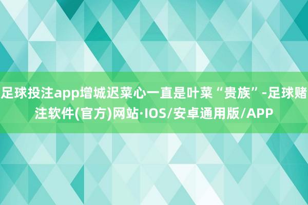 足球投注app增城迟菜心一直是叶菜“贵族”-足球赌注软件(官方)网站·IOS/安卓通用版/APP