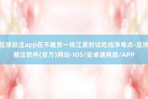 足球投注app在不雅赏一线江景时试吃结净粤点-足球赌注软件(官方)网站·IOS/安卓通用版/APP