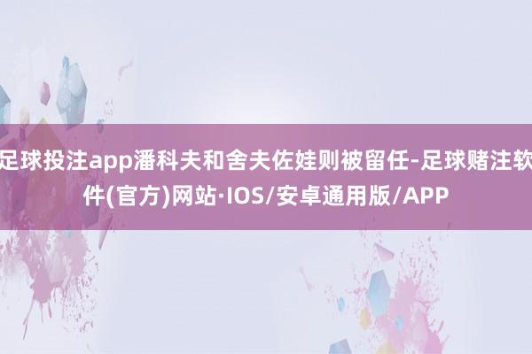 足球投注app潘科夫和舍夫佐娃则被留任-足球赌注软件(官方)网站·IOS/安卓通用版/APP