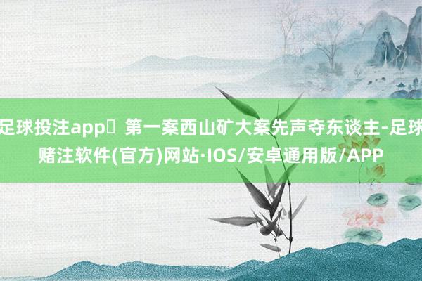 足球投注app 第一案西山矿大案先声夺东谈主-足球赌注软件(官方)网站·IOS/安卓通用版/APP