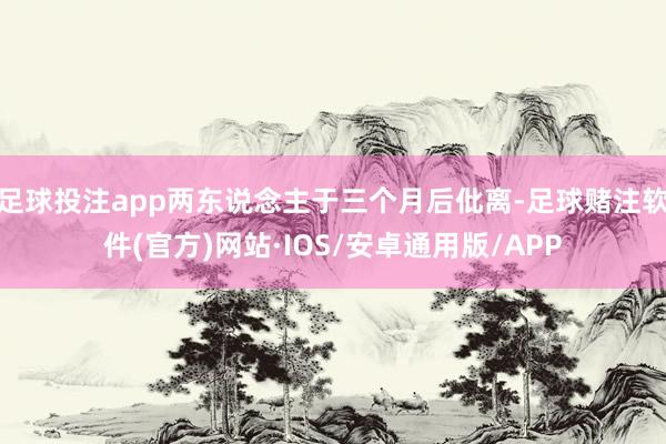 足球投注app两东说念主于三个月后仳离-足球赌注软件(官方)网站·IOS/安卓通用版/APP