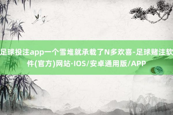 足球投注app一个雪堆就承载了N多欢喜-足球赌注软件(官方)网站·IOS/安卓通用版/APP