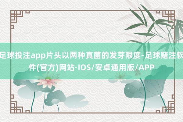 足球投注app片头以两种真菌的发芽限度-足球赌注软件(官方)网站·IOS/安卓通用版/APP