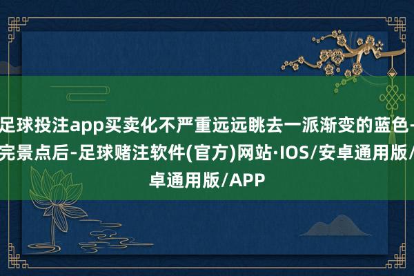 足球投注app买卖化不严重远远眺去一派渐变的蓝色-游览完景点后-足球赌注软件(官方)网站·IOS/安卓通用版/APP