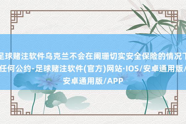 足球赌注软件乌克兰不会在阑珊切实安全保险的情况下签署任何公约-足球赌注软件(官方)网站·IOS/安卓通用版/APP