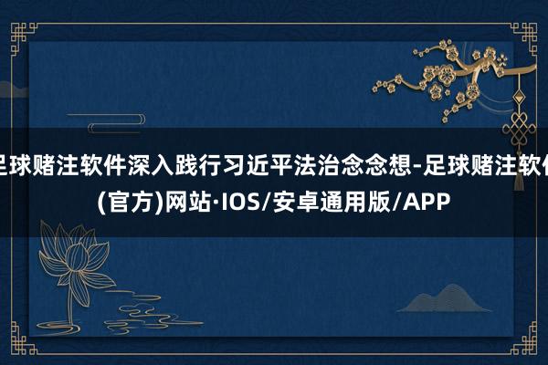 足球赌注软件深入践行习近平法治念念想-足球赌注软件(官方)网站·IOS/安卓通用版/APP