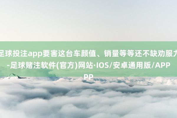 足球投注app要害这台车颜值、销量等等还不缺劝服力-足球赌注软件(官方)网站·IOS/安卓通用版/APP
