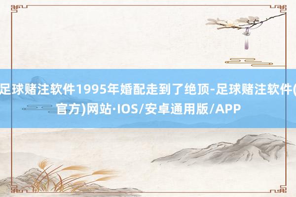 足球赌注软件1995年婚配走到了绝顶-足球赌注软件(官方)网站·IOS/安卓通用版/APP