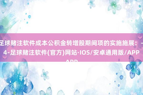 足球赌注软件成本公积金转增股期间项的实施施展：- 4-足球赌注软件(官方)网站·IOS/安卓通用版/APP