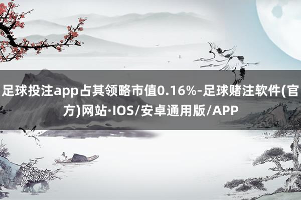 足球投注app占其领略市值0.16%-足球赌注软件(官方)网站·IOS/安卓通用版/APP