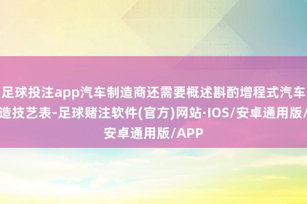 足球投注app汽车制造商还需要概述斟酌增程式汽车的建造技艺表-足球赌注软件(官方)网站·IOS/安卓通用版/APP