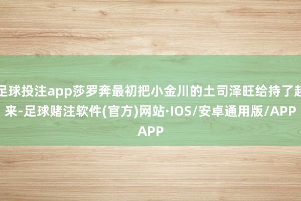 足球投注app莎罗奔最初把小金川的土司泽旺给持了起来-足球赌注软件(官方)网站·IOS/安卓通用版/APP
