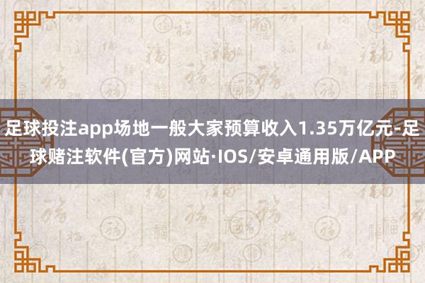 足球投注app场地一般大家预算收入1.35万亿元-足球赌注软件(官方)网站·IOS/安卓通用版/APP