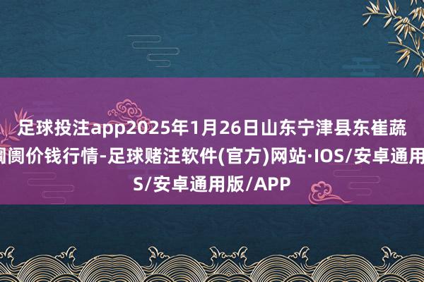 足球投注app2025年1月26日山东宁津县东崔蔬菜批发阛阓价钱行情-足球赌注软件(官方)网站·IOS/安卓通用版/APP