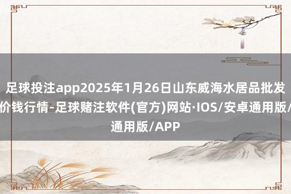 足球投注app2025年1月26日山东威海水居品批发市集价钱行情-足球赌注软件(官方)网站·IOS/安卓通用版/APP