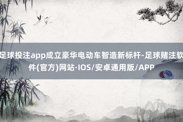 足球投注app成立豪华电动车智造新标杆-足球赌注软件(官方)网站·IOS/安卓通用版/APP
