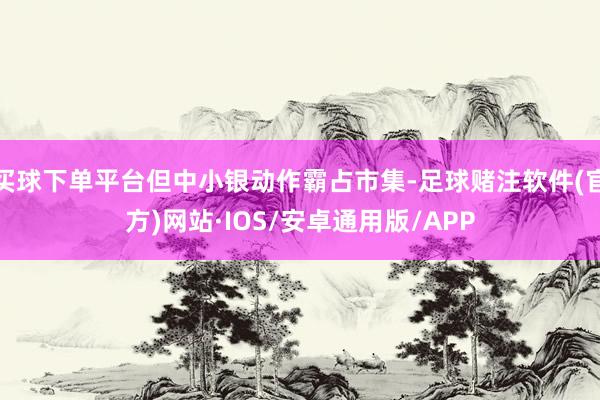 买球下单平台但中小银动作霸占市集-足球赌注软件(官方)网站·IOS/安卓通用版/APP