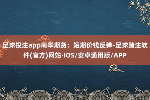 足球投注app  南华期货:短期价钱反弹-足球赌注软件(官方)网站·IOS/安卓通用版/APP