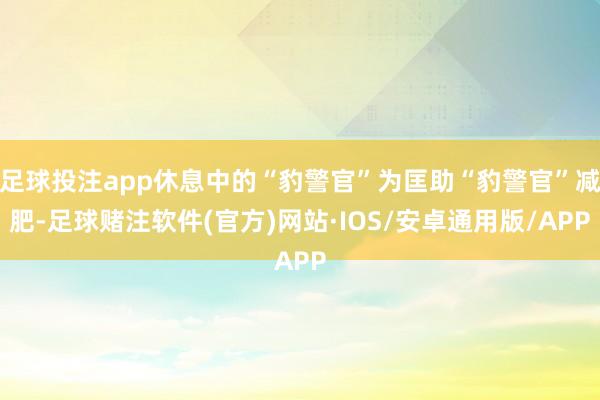 足球投注app休息中的“豹警官”为匡助“豹警官”减肥-足球赌注软件(官方)网站·IOS/安卓通用版/APP
