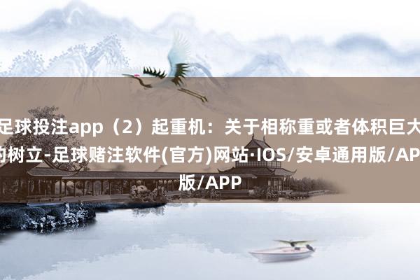 足球投注app（2）起重机：关于相称重或者体积巨大的树立-足球赌注软件(官方)网站·IOS/安卓通用版/APP