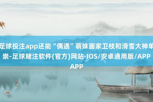 足球投注app还能“偶遇”萌妹画家卫枝和滑雪大神单崇-足球赌注软件(官方)网站·IOS/安卓通用版/APP