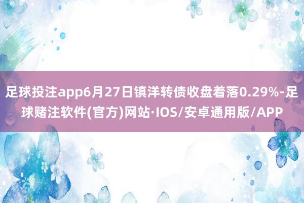 足球投注app6月27日镇洋转债收盘着落0.29%-足球赌注软件(官方)网站·IOS/安卓通用版/APP