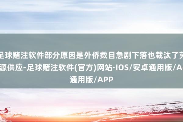 足球赌注软件部分原因是外侨数目急剧下落也裁汰了劳能源供应-足球赌注软件(官方)网站·IOS/安卓通用版/APP