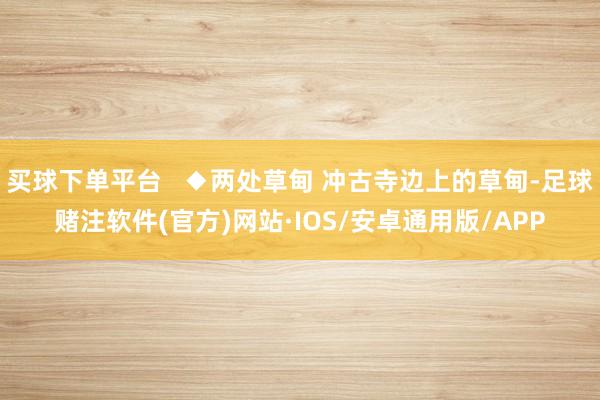 买球下单平台   ◆两处草甸 冲古寺边上的草甸-足球赌注软件(官方)网站·IOS/安卓通用版/APP