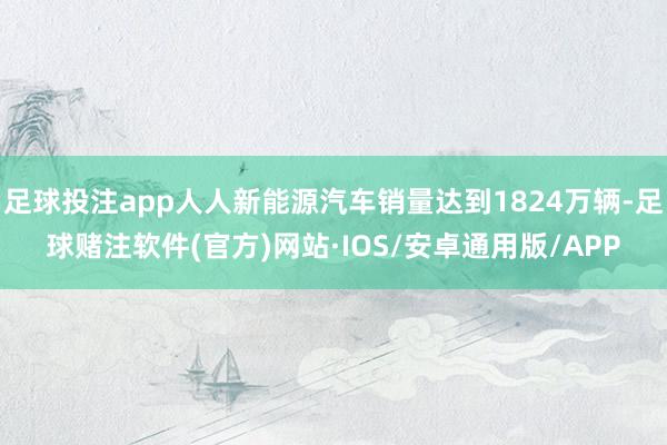 足球投注app人人新能源汽车销量达到1824万辆-足球赌注软件(官方)网站·IOS/安卓通用版/APP