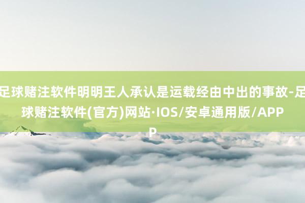 足球赌注软件明明王人承认是运载经由中出的事故-足球赌注软件(官方)网站·IOS/安卓通用版/APP