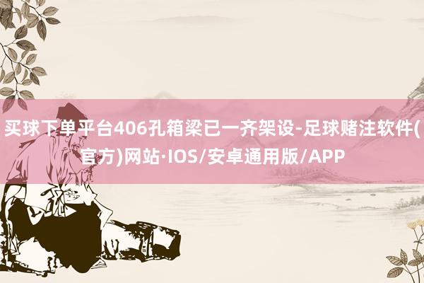 买球下单平台406孔箱梁已一齐架设-足球赌注软件(官方)网站·IOS/安卓通用版/APP