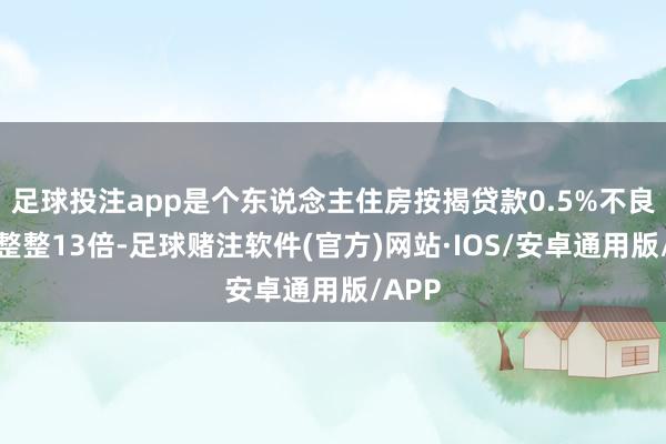 足球投注app是个东说念主住房按揭贷款0.5%不良率的整整13倍-足球赌注软件(官方)网站·IOS/安卓通用版/APP