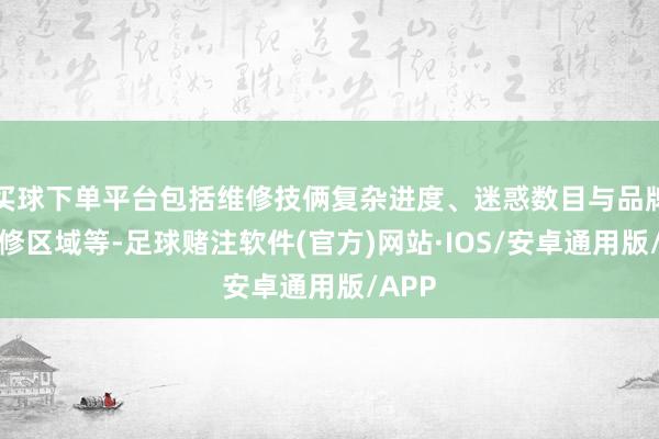 买球下单平台包括维修技俩复杂进度、迷惑数目与品牌、维修区域等-足球赌注软件(官方)网站·IOS/安卓通用版/APP