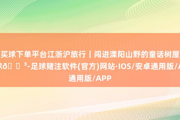 买球下单平台江浙沪旅行|闯进溧阳山野的童话树屋寰球🌳-足球赌注软件(官方)网站·IOS/安卓通用版/APP