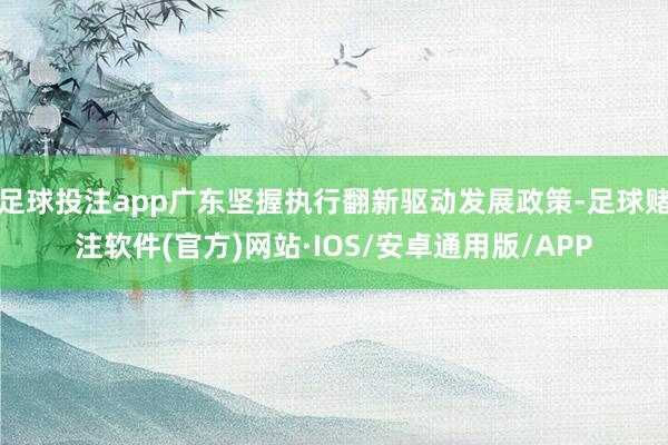 足球投注app广东坚握执行翻新驱动发展政策-足球赌注软件(官方)网站·IOS/安卓通用版/APP