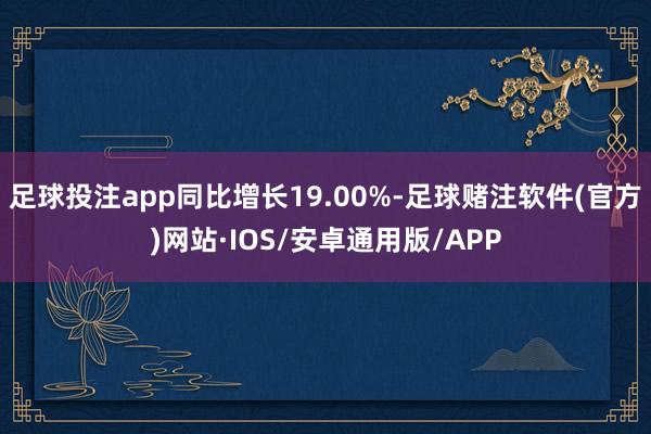 足球投注app同比增长19.00%-足球赌注软件(官方)网站·IOS/安卓通用版/APP