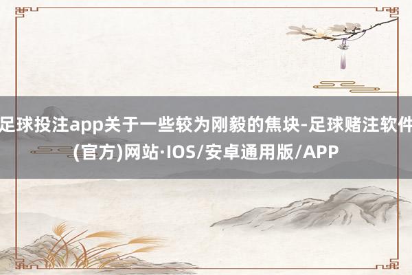 足球投注app关于一些较为刚毅的焦块-足球赌注软件(官方)网站·IOS/安卓通用版/APP