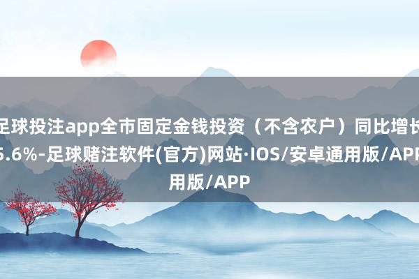 足球投注app全市固定金钱投资（不含农户）同比增长5.6%-足球赌注软件(官方)网站·IOS/安卓通用版/APP