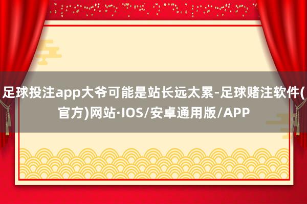 足球投注app大爷可能是站长远太累-足球赌注软件(官方)网站·IOS/安卓通用版/APP