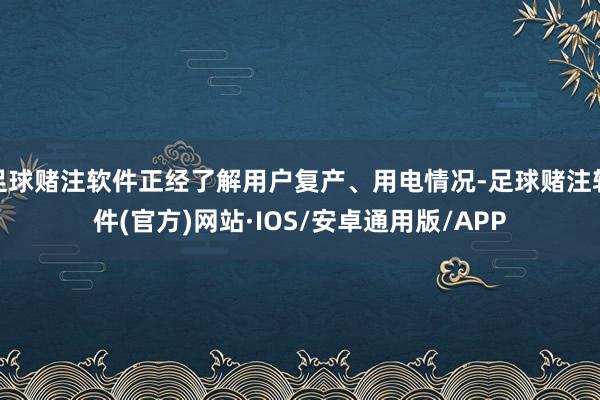 足球赌注软件正经了解用户复产、用电情况-足球赌注软件(官方)网站·IOS/安卓通用版/APP