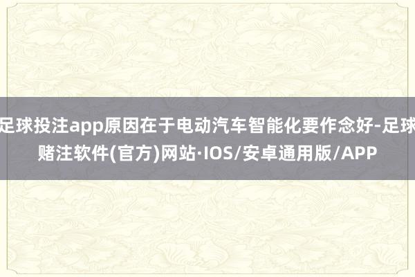 足球投注app原因在于电动汽车智能化要作念好-足球赌注软件(官方)网站·IOS/安卓通用版/APP