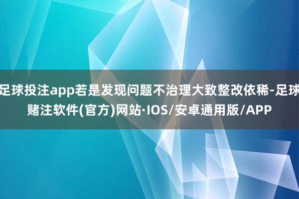足球投注app若是发现问题不治理大致整改依稀-足球赌注软件(官方)网站·IOS/安卓通用版/APP