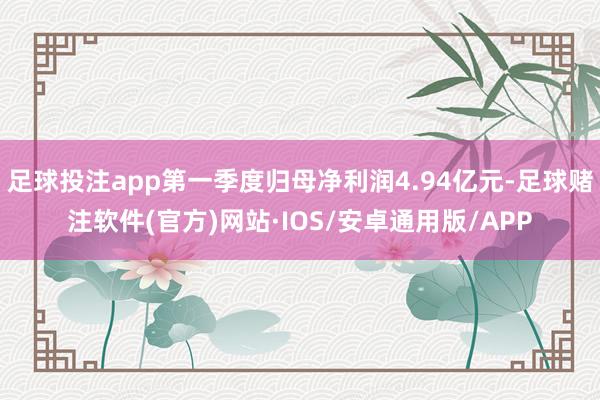 足球投注app第一季度归母净利润4.94亿元-足球赌注软件(官方)网站·IOS/安卓通用版/APP