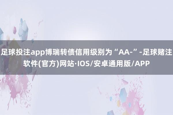 足球投注app博瑞转债信用级别为“AA-”-足球赌注软件(官方)网站·IOS/安卓通用版/APP
