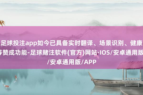 足球投注app如今已具备实时翻译、场景识别、健康监测等赞成功能-足球赌注软件(官方)网站·IOS/安卓通用版/APP