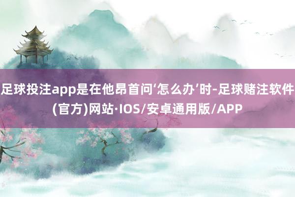 足球投注app是在他昂首问‘怎么办’时-足球赌注软件(官方)网站·IOS/安卓通用版/APP