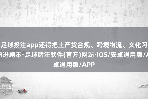 足球投注app还得把土产货合规、跨境物流、文化习尚纳进剧本-足球赌注软件(官方)网站·IOS/安卓通用版/APP